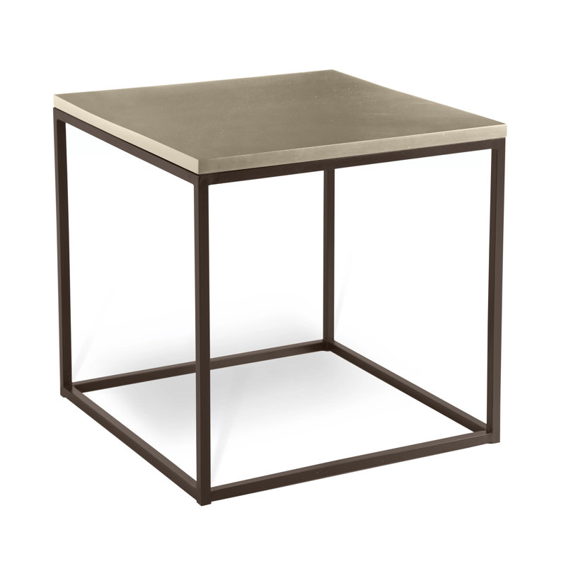 Chaplin Solid Wood End Table, Pickled Oak, Glazed Hudson