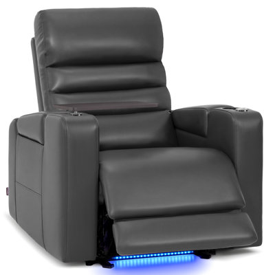 Wrought Studio™ Zero-Gravity Power Reclining Home Theater Seating with Adjustable Headrest & Swivel Tray
