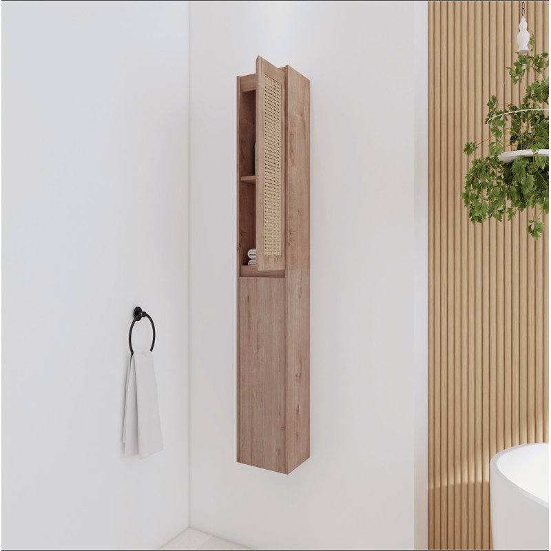 Armoire latérale de salle de bain 12 po, portes à fermeture douce, montage flottant, 00512IMO-00112IMO (KD-Packing)
