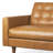 Gracie Mills 88" Brown Leather Sofa