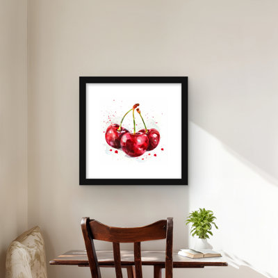 The Cherries - Reproduction matte encadrée blanche pour la décoration intérieure