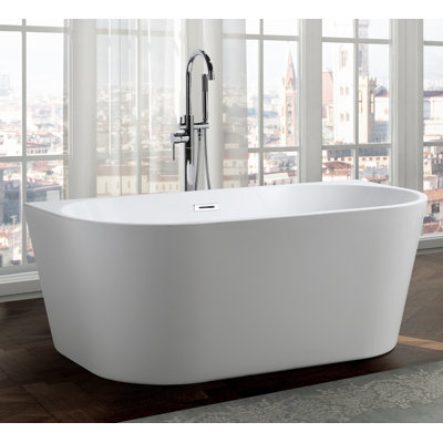 Calabria 59'' x 30'' Soaking Acrylic Bathtub