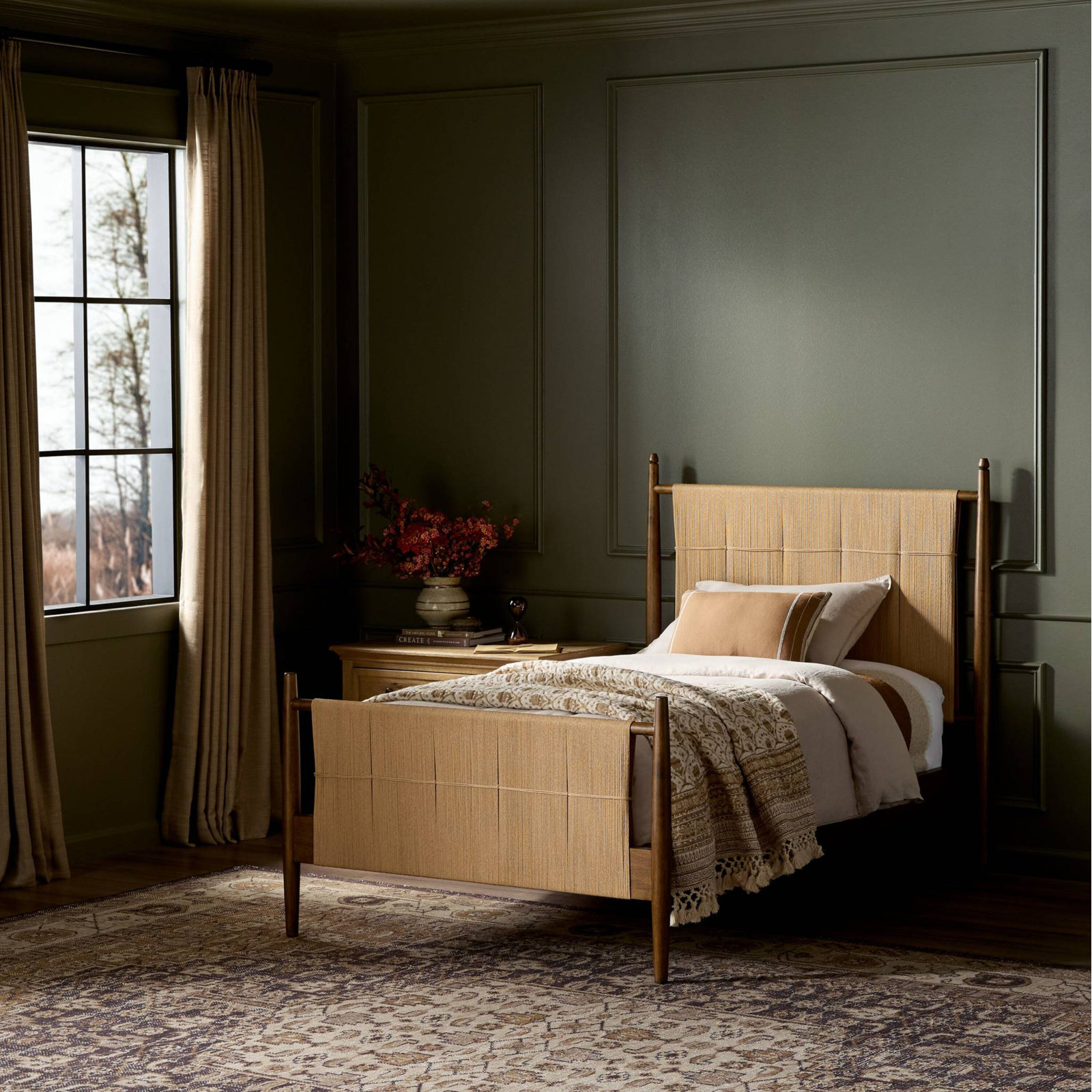 Amber Lewis x Four Hands Richard Bed, Natural Rush, Twin