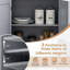 Armoire de rangement pour salle de bain avec portes et tablette réglable gris-1353925473