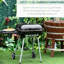 Barbecue au charbon portatif 21 "avec tablette inférieure - Roues et évents réglables pour la cour, le camping, le pique-nique, merveilleux barbecue