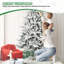 Arbre de Noël 6 pi avec 1100 extrémités, arbre à charnières enneigé réaliste PE + PVC-1184326808