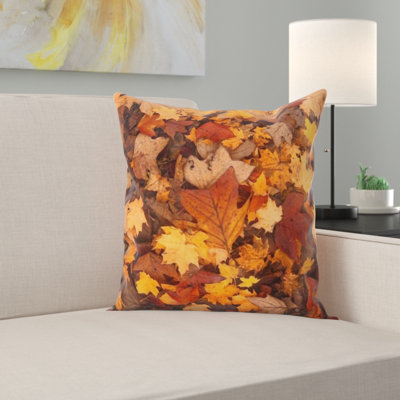 Coussin décoratif feuillage de chute