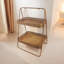 Steel Tray Set with Two-Tier Stand – Elegant Decorative Accent for Summer Home & Garden Styling and Display
