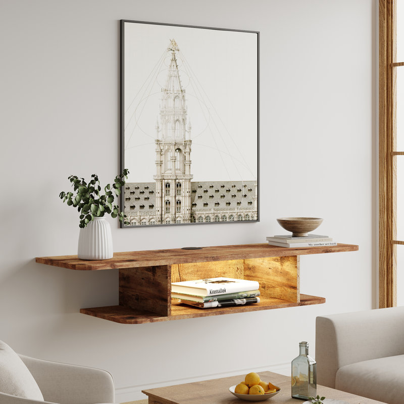 Rik TV Stand, Rustic Brown