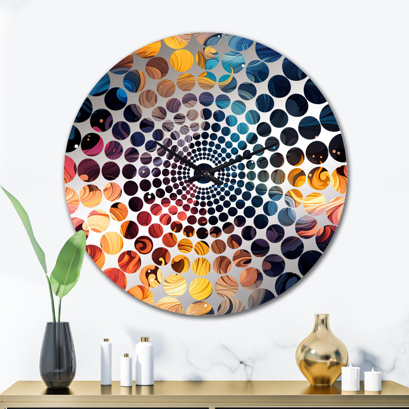Horloge murale abstraite Celestial Concealment Ripple, Grand