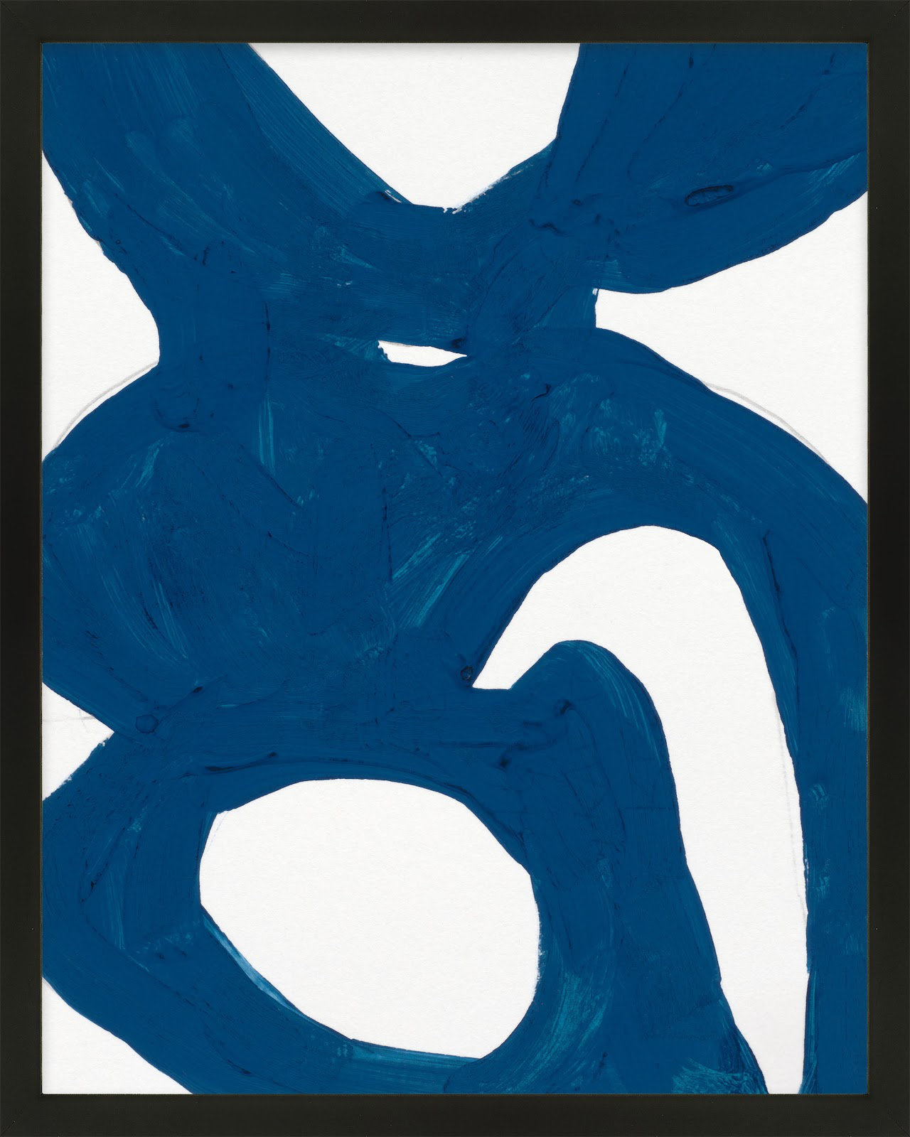 Blue Harmony 1 by Andrea Stokes, Black Framed, 25" H x 20" W x 1.25" D