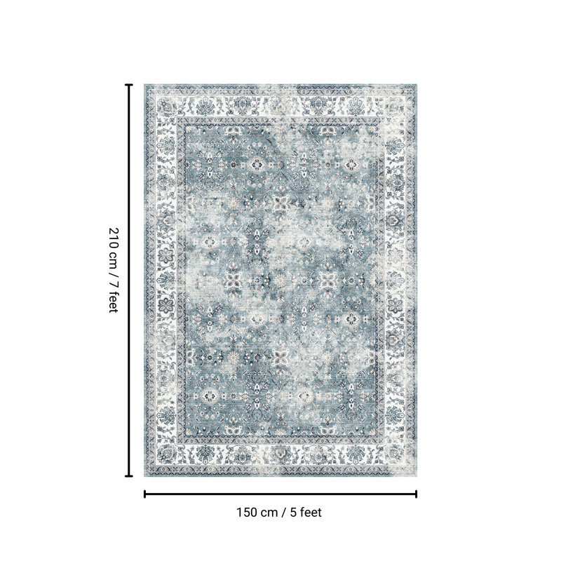 Tapis lavable Tranquil Elegance - antidérapant, pliable et adapté aux enfants pour les espaces très passants