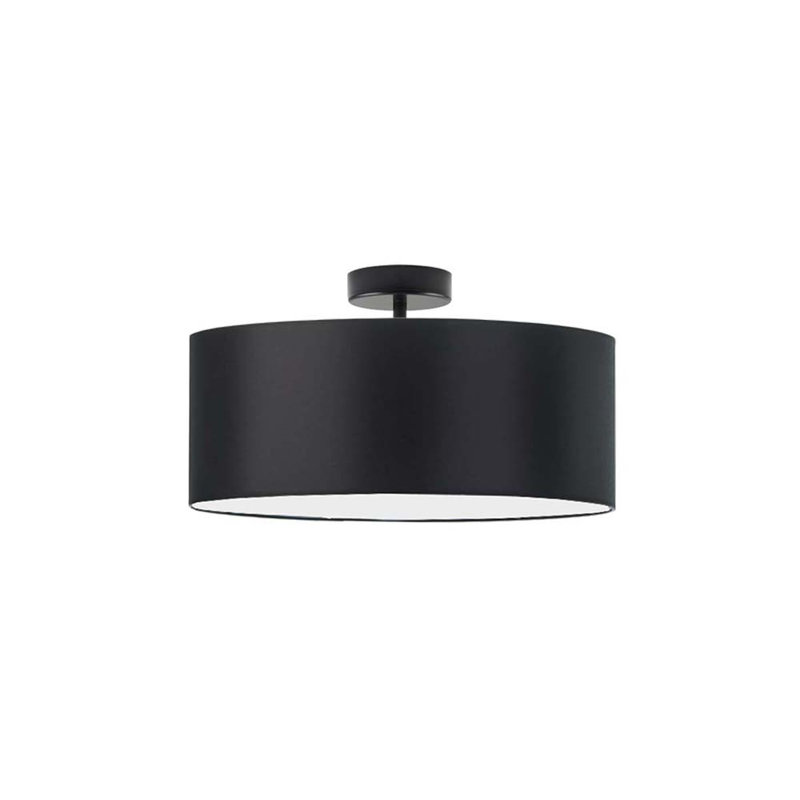 Audriona Semi Flush Mount, Black, Black, 30cm H x 40cm W x 40cm D