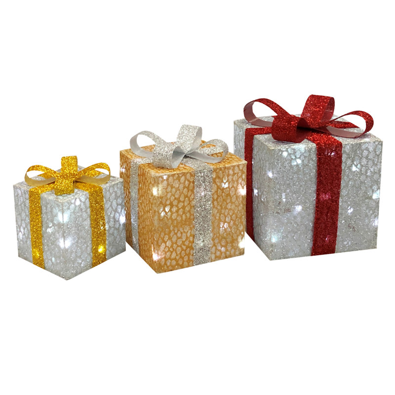 Coffrets cadeaux 3D avec des paillettes tissées