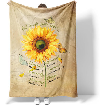 Cadeaux de Christian, cadeaux inspirants, couverture de tournesol 80 po x 60 po