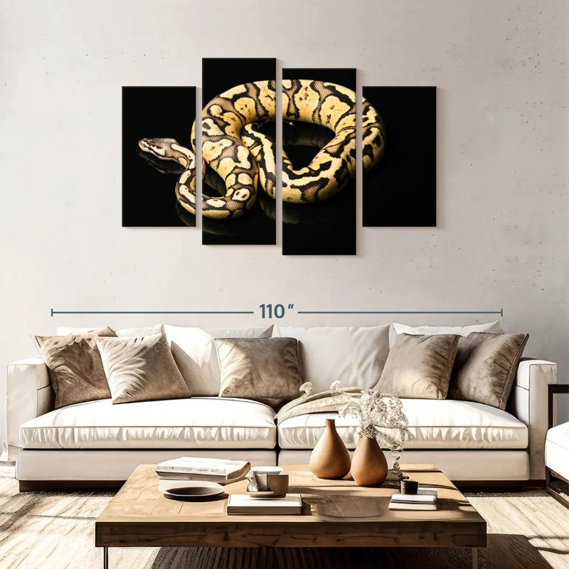 Brampt Female Python Snake, 48" H x 75" W