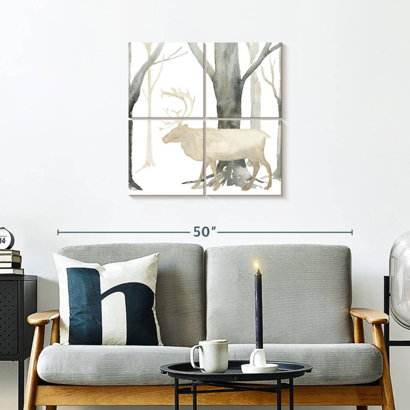 Brampt Winter Forest Elk, 26" H x 26" W