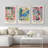 Classical Artwork "Vibrant Colorful Henri Matisse Wall Decor, Modern Abstract Landscape Wall Pictures, Large Framed Canvas Giclee Print 3 Pieces Wall Art Set" 16"x24"x3 pcs, 24"x36"x3 pcs-91875227-91875228