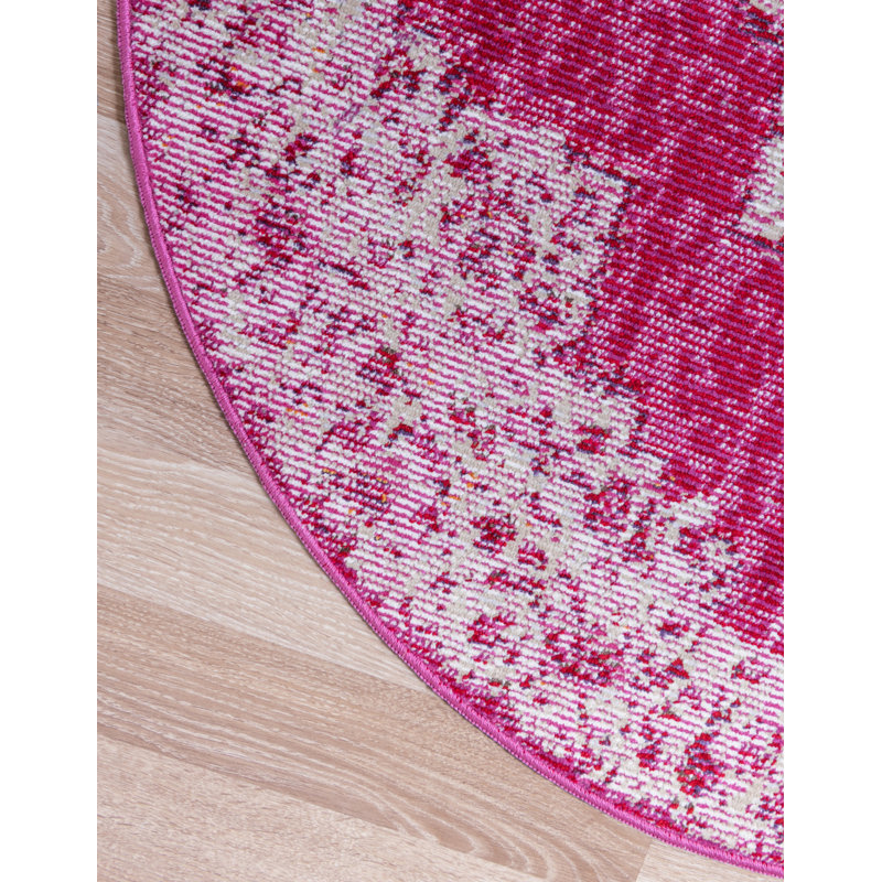  Tapis oriental oriental tissé à la machine, Rond 4 pi 1 po