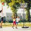 Support portatif pour système de panier de basketball avec panneau arrière de 33 po, hauteur réglable de 5 pi à 7 pi pour une utilisation intérieure et extérieure