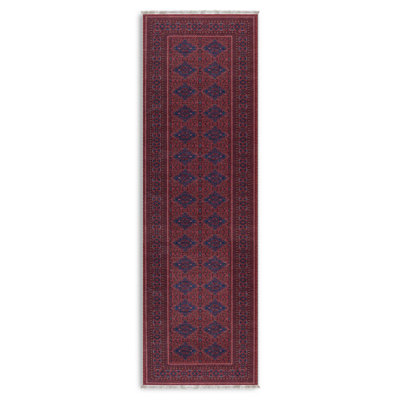 Burgundy Navy Moroccan Cotton Chenille Oriental Kilim Non-Slip Cotton Base Kilim