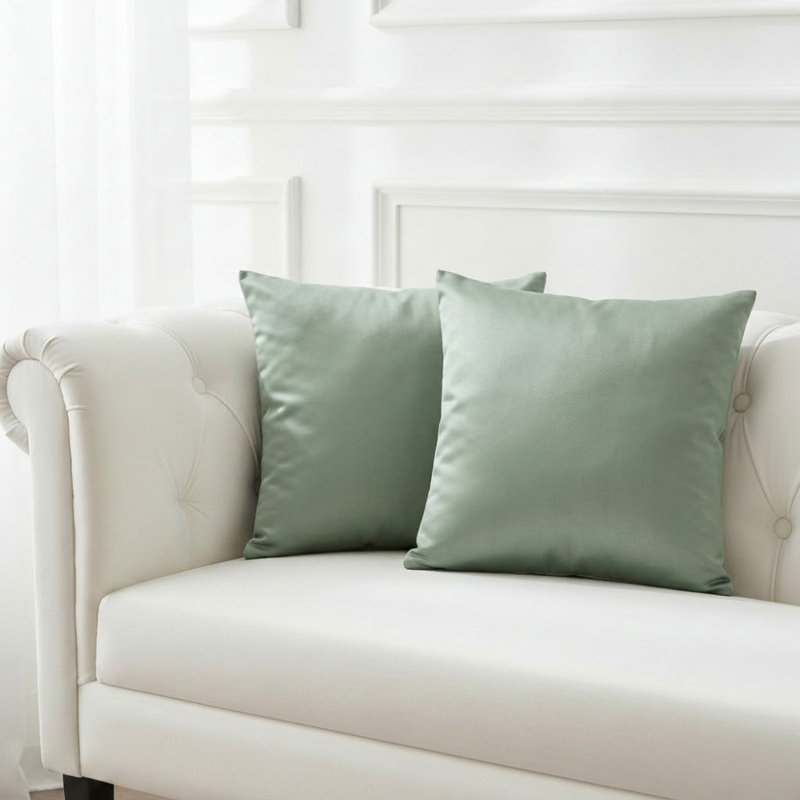 Gold Cushion Cover, Duck Egg