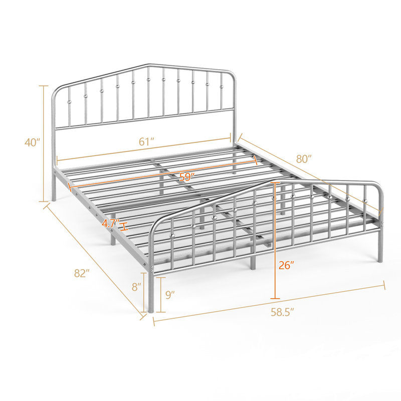Azanae Metal Slat Bed