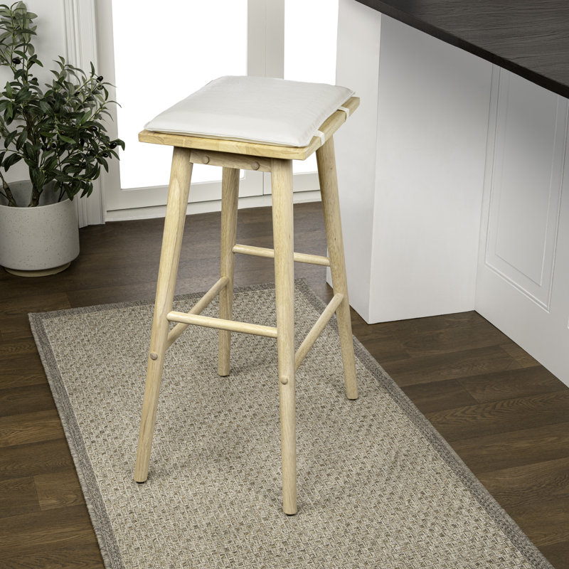 Siège de selle MidCentury Classic sans dossier, Siège crème / structure en bouleau clair, Bar Stool (30" Seat Height)