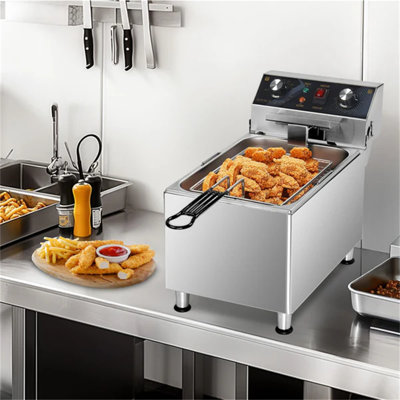 18QT 110V 3300W Single Tank Electric Deep Fryer With Timer