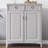 Gray Solid Wood Shoe Storage Bench