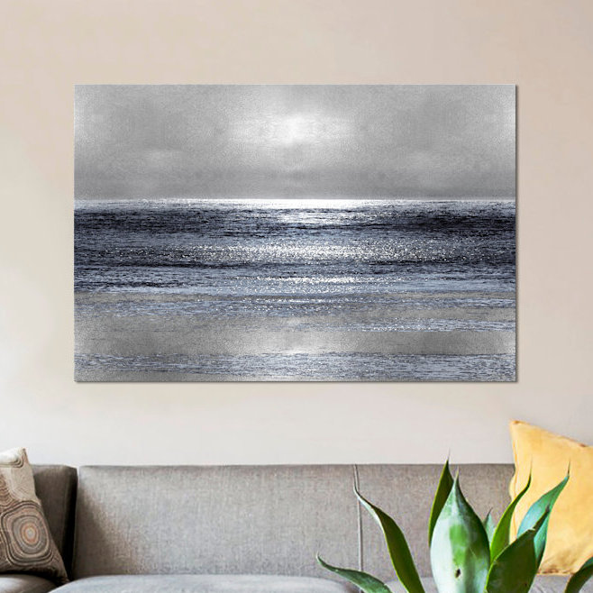 « Silver Seascape III », reproduction sur toile, H 26 po x l 40 po x P 1,5 po