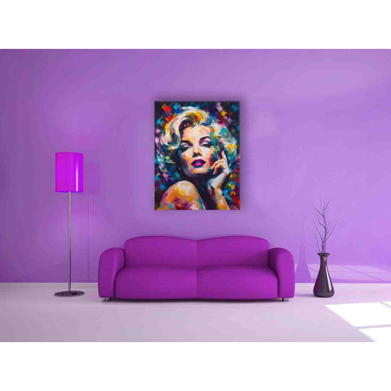 Marilyn, reproduction d'art sur toile, Toile tendue