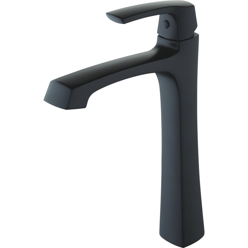 Cardania Single-handle Bathroom Faucet with Drain Assembly, Black