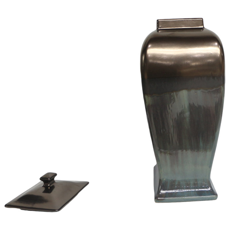 Townsend Handmade Stoneware Jar, 20" H x 8" W x 12" D, Bronze
