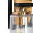 Grisella Dimmable Black/Brass Vanity Light