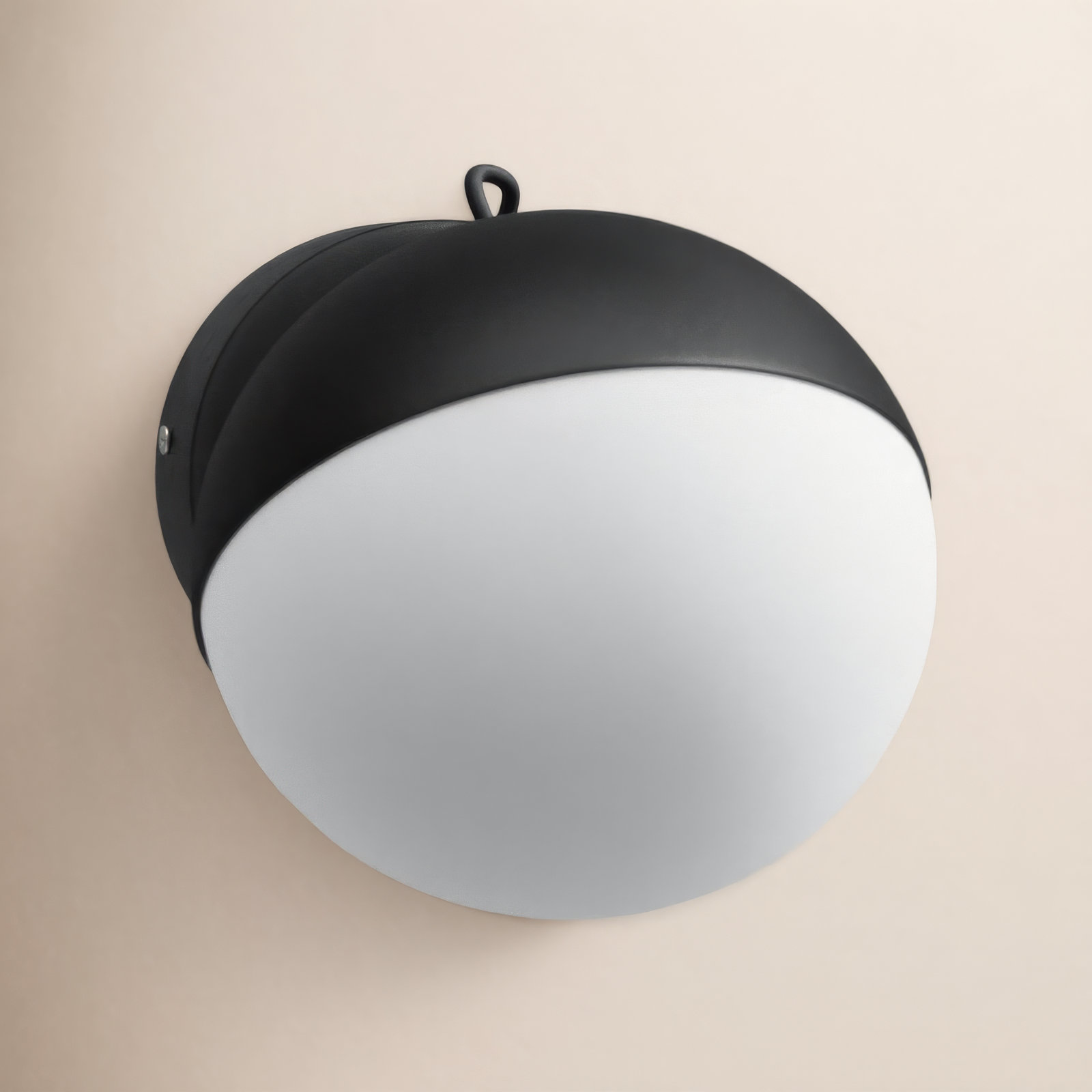 Hastings Single Light Glass Dimmable Armed Sconce, Black