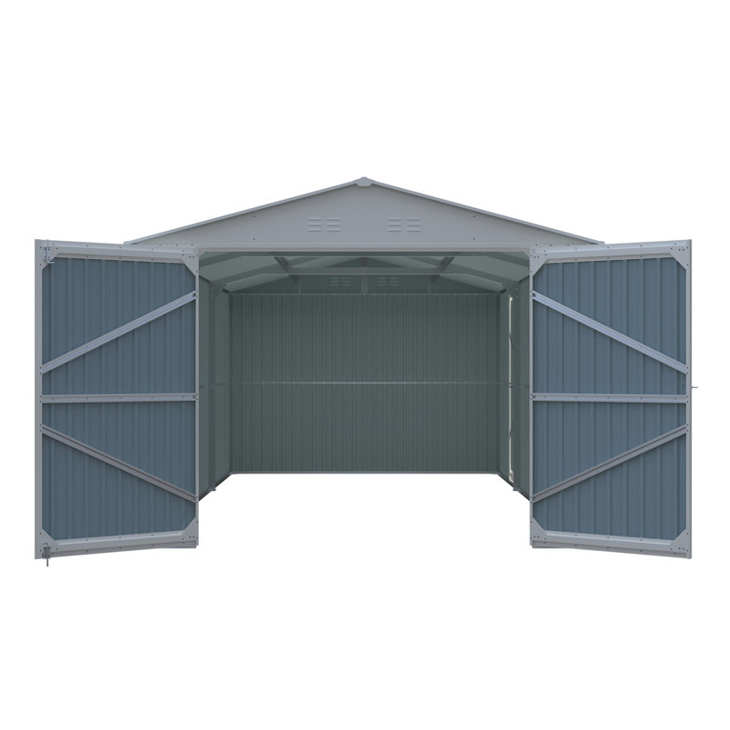 Remise de rangement extérieure 20 x 13 pi, Off-White+Grey, H 91,3 po x l 237 po x P 118,1 po
