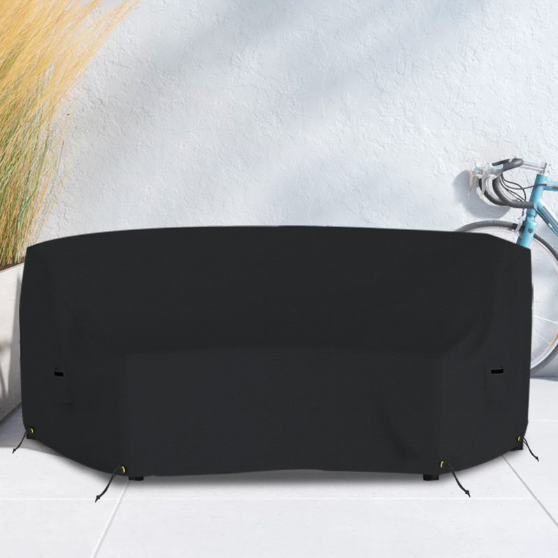 High Density Weatherproof Patio Sofa Cover, Curved Patio Sofa Cover, Cover for Curved Sofa, 38" H x 120" W x 36" D
