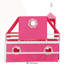 Lit mezzanine simple avec glissoire, tente et tour rose, rose