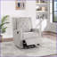Recliners Manual Swivel Glider Chair with Diamond Tufting | Light Grey Fabric