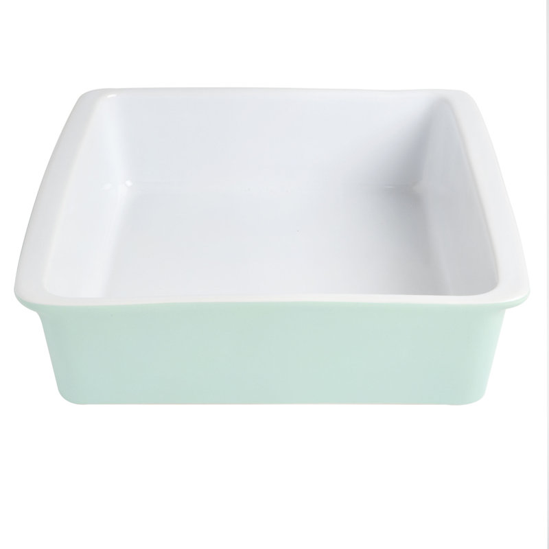 Mint Green Stoneware Square Baker 2.75 Qt.