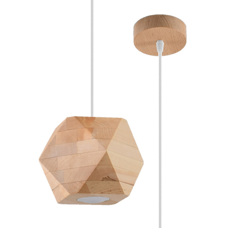 1 - Light Natural Geometric Pendant