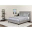 Lit plateforme tapissier capitonné Aluino avec matelas à ressorts ensachés en mousse viscoélastique-262001774-262001762