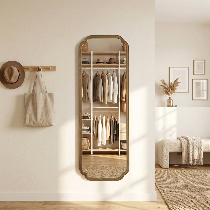 Abbate Full Length Wood Mirror, Natural Wood, 65" x 22"