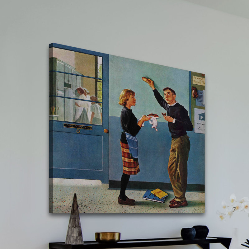 « cookie tester » par george hughes, reproduction d’art sur toile tendue, 40 po x 40 po