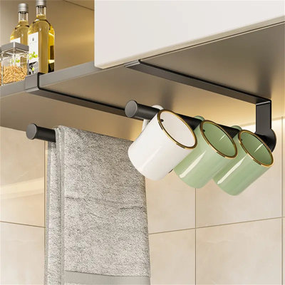 Porte-serviettes mural en acier inoxydable