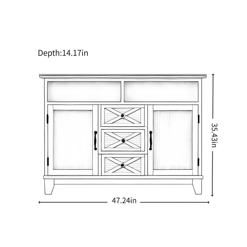 American Retro Design Display Cabinet