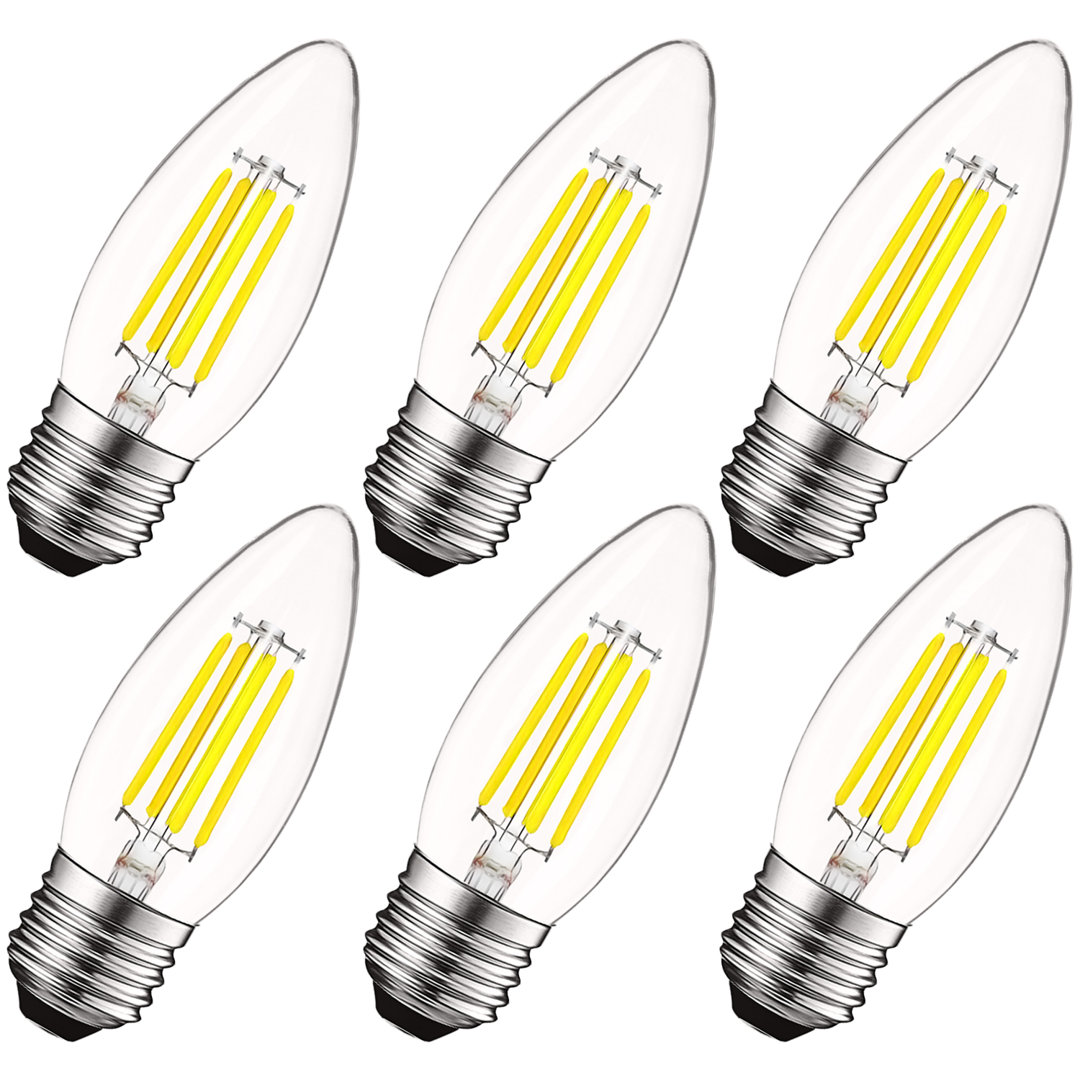 5 Watt (60 Watt Equivalent), B11 LED, Dimmable, Bright White (5000K) E26/Medium (Standard) Base Luxrite