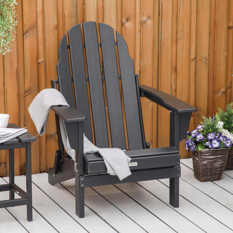 Chaise Adirondack pliante, Noir