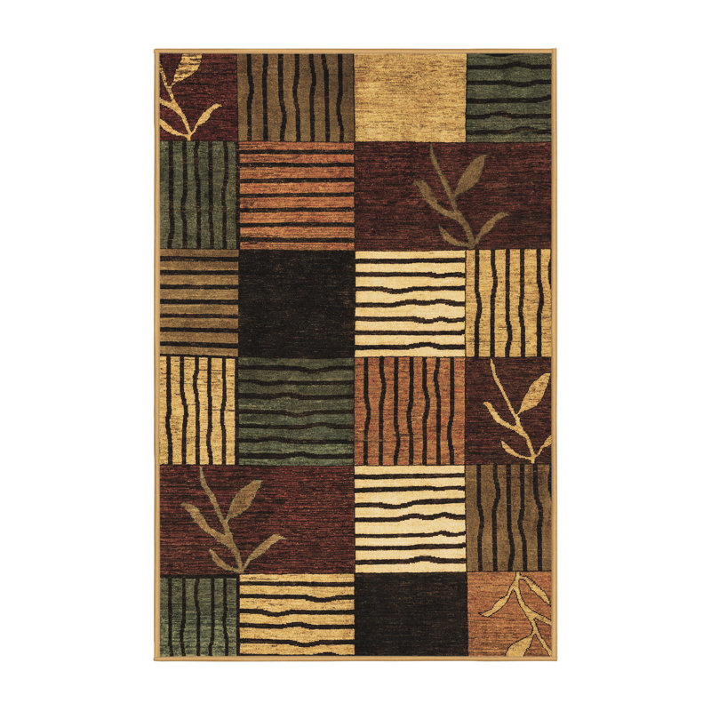 Abstract Indoor Rug, Rectangle 7' x 9'